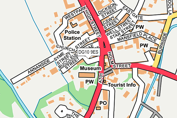 DG10 9ES map - OS OpenMap – Local (Ordnance Survey)