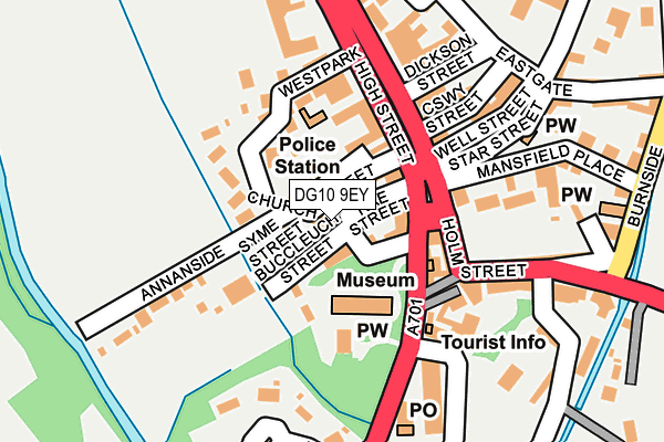 DG10 9EY map - OS OpenMap – Local (Ordnance Survey)