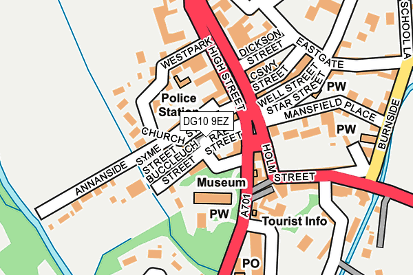 DG10 9EZ map - OS OpenMap – Local (Ordnance Survey)