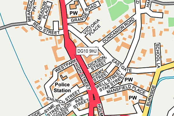DG10 9HJ map - OS OpenMap – Local (Ordnance Survey)
