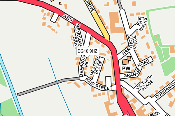 DG10 9HZ map - OS OpenMap – Local (Ordnance Survey)