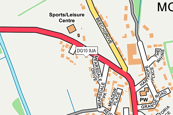 DG10 9JA map - OS OpenMap – Local (Ordnance Survey)