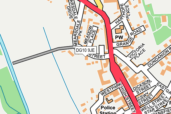 DG10 9JE map - OS OpenMap – Local (Ordnance Survey)