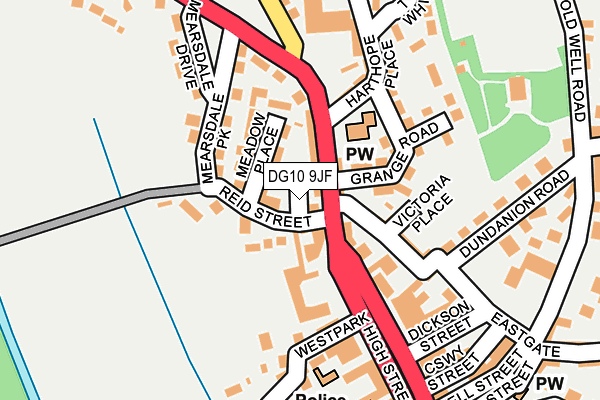 DG10 9JF map - OS OpenMap – Local (Ordnance Survey)