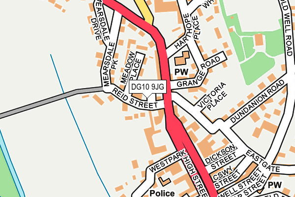 DG10 9JG map - OS OpenMap – Local (Ordnance Survey)