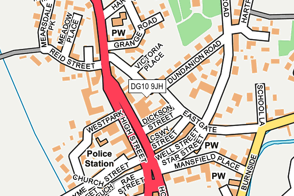 DG10 9JH map - OS OpenMap – Local (Ordnance Survey)