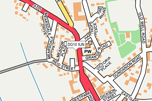 DG10 9JN map - OS OpenMap – Local (Ordnance Survey)