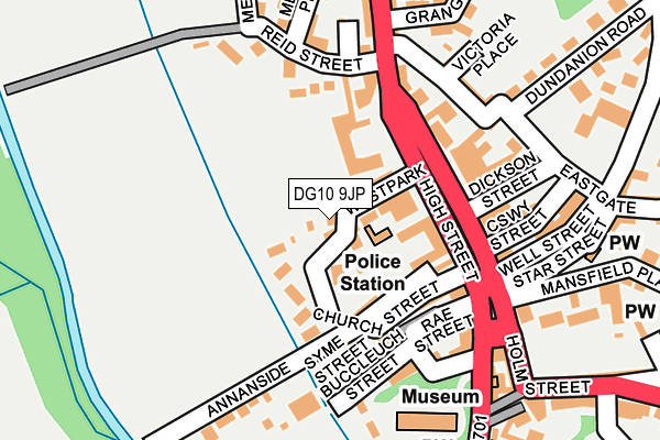 DG10 9JP map - OS OpenMap – Local (Ordnance Survey)