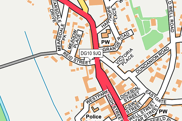 DG10 9JQ map - OS OpenMap – Local (Ordnance Survey)