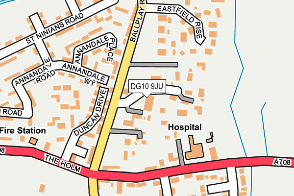 DG10 9JU map - OS OpenMap – Local (Ordnance Survey)