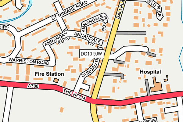 DG10 9JW map - OS OpenMap – Local (Ordnance Survey)