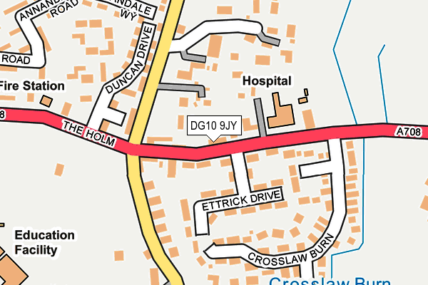 DG10 9JY map - OS OpenMap – Local (Ordnance Survey)