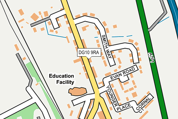 DG10 9RA map - OS OpenMap – Local (Ordnance Survey)