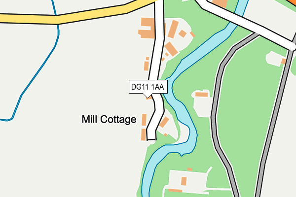 DG11 1AA map - OS OpenMap – Local (Ordnance Survey)
