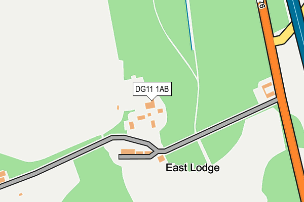 DG11 1AB map - OS OpenMap – Local (Ordnance Survey)