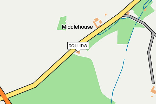 DG11 1DW map - OS OpenMap – Local (Ordnance Survey)