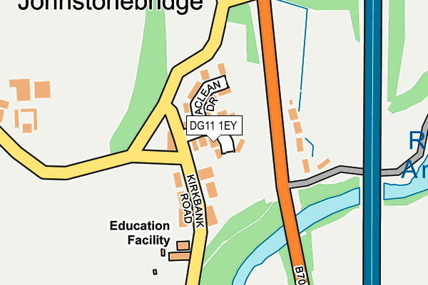 DG11 1EY map - OS OpenMap – Local (Ordnance Survey)