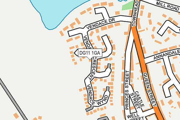 DG11 1GA map - OS OpenMap – Local (Ordnance Survey)