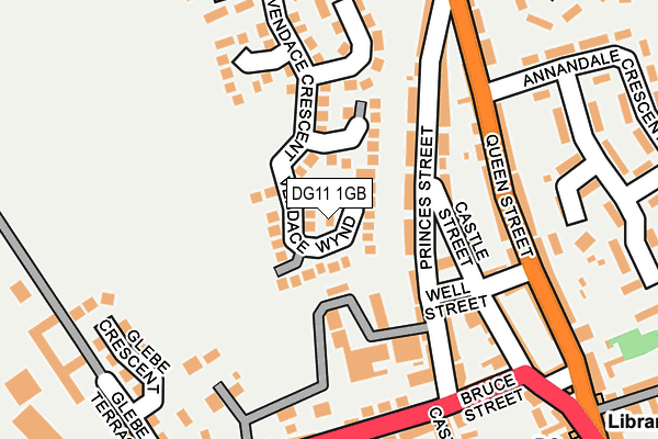 DG11 1GB map - OS OpenMap – Local (Ordnance Survey)