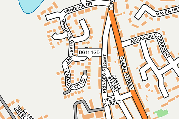DG11 1GD map - OS OpenMap – Local (Ordnance Survey)