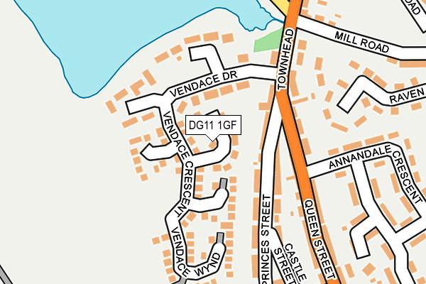DG11 1GF map - OS OpenMap – Local (Ordnance Survey)