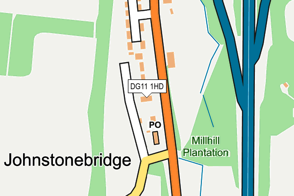 DG11 1HD map - OS OpenMap – Local (Ordnance Survey)