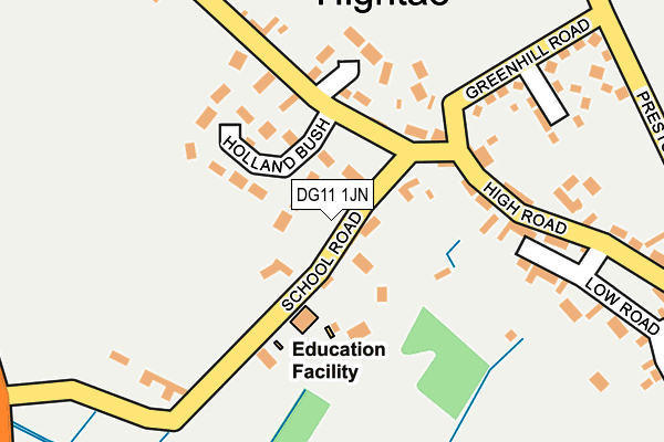 DG11 1JN map - OS OpenMap – Local (Ordnance Survey)