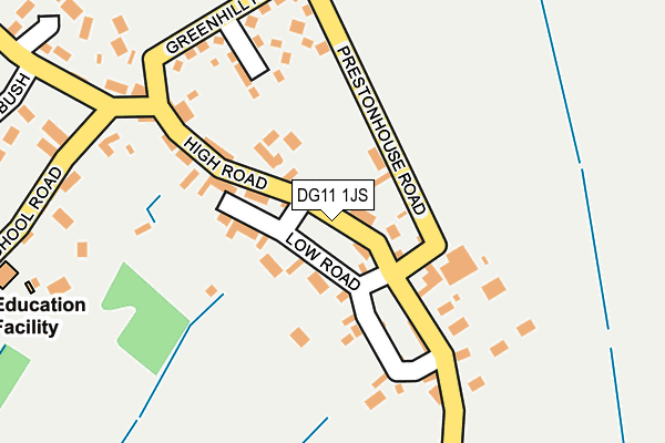 DG11 1JS map - OS OpenMap – Local (Ordnance Survey)
