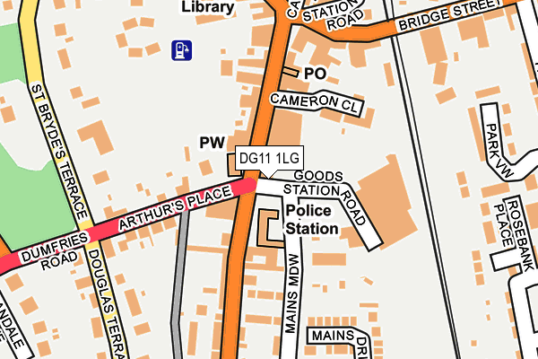 DG11 1LG map - OS OpenMap – Local (Ordnance Survey)