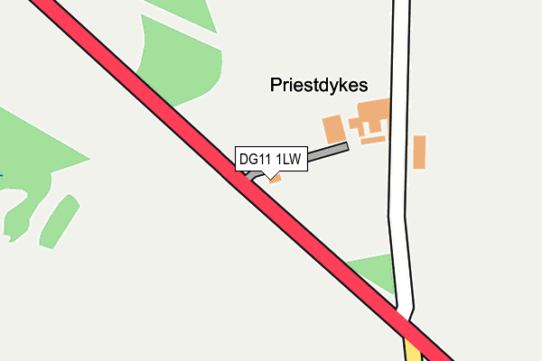 DG11 1LW map - OS OpenMap – Local (Ordnance Survey)