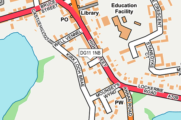 DG11 1NB map - OS OpenMap – Local (Ordnance Survey)