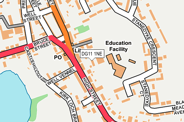 DG11 1NE map - OS OpenMap – Local (Ordnance Survey)