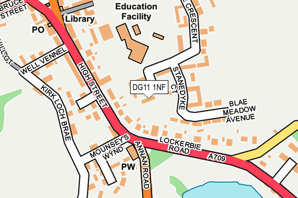 DG11 1NF map - OS OpenMap – Local (Ordnance Survey)