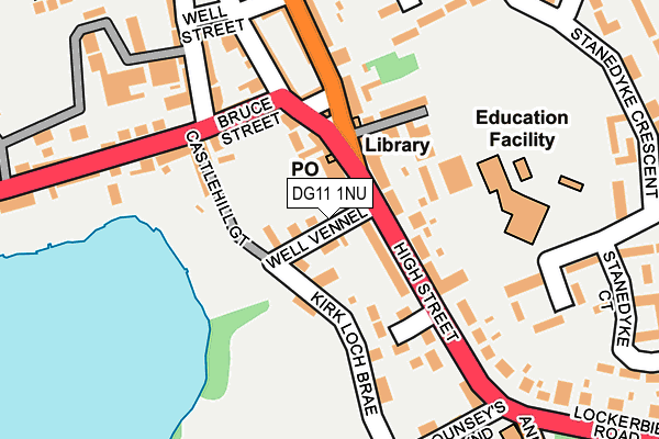 DG11 1NU map - OS OpenMap – Local (Ordnance Survey)