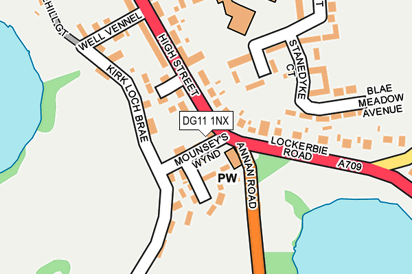 DG11 1NX map - OS OpenMap – Local (Ordnance Survey)