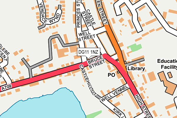 DG11 1NZ map - OS OpenMap – Local (Ordnance Survey)