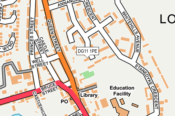 DG11 1PE map - OS OpenMap – Local (Ordnance Survey)