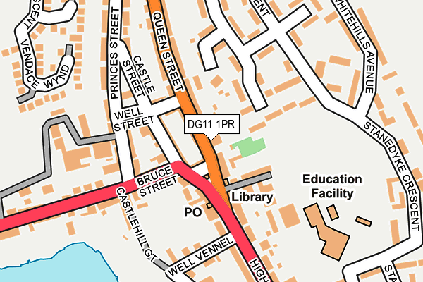 DG11 1PR map - OS OpenMap – Local (Ordnance Survey)