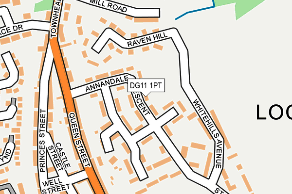 DG11 1PT map - OS OpenMap – Local (Ordnance Survey)