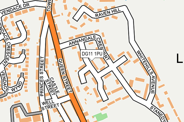 DG11 1PU map - OS OpenMap – Local (Ordnance Survey)