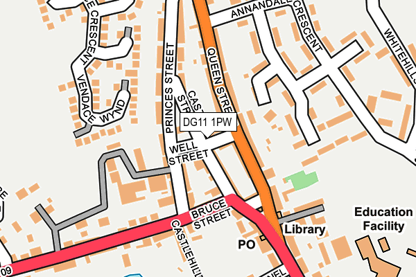 DG11 1PW map - OS OpenMap – Local (Ordnance Survey)