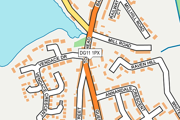 DG11 1PX map - OS OpenMap – Local (Ordnance Survey)