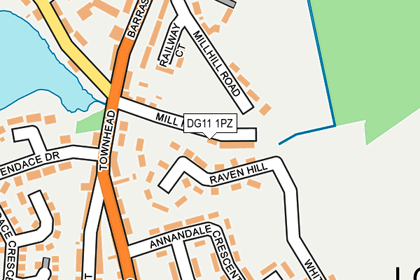 DG11 1PZ map - OS OpenMap – Local (Ordnance Survey)
