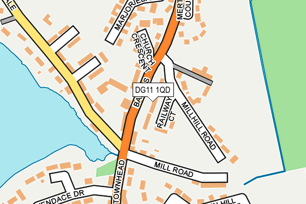 DG11 1QD map - OS OpenMap – Local (Ordnance Survey)