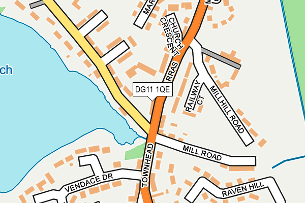 DG11 1QE map - OS OpenMap – Local (Ordnance Survey)