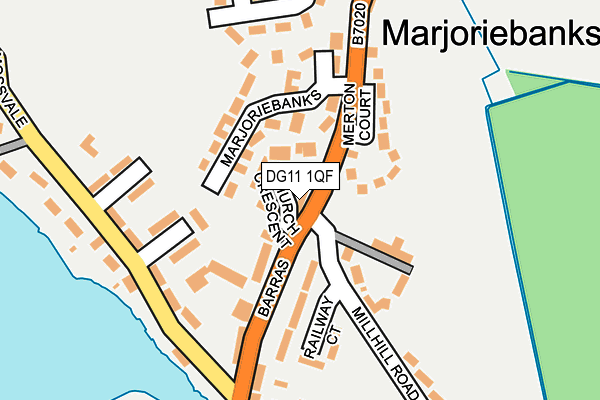 DG11 1QF map - OS OpenMap – Local (Ordnance Survey)