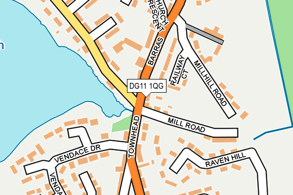 DG11 1QG map - OS OpenMap – Local (Ordnance Survey)