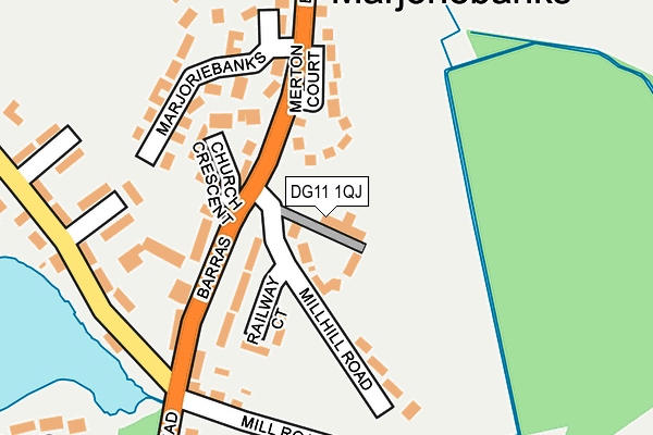 DG11 1QJ map - OS OpenMap – Local (Ordnance Survey)