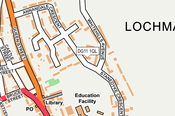 DG11 1QL map - OS OpenMap – Local (Ordnance Survey)
