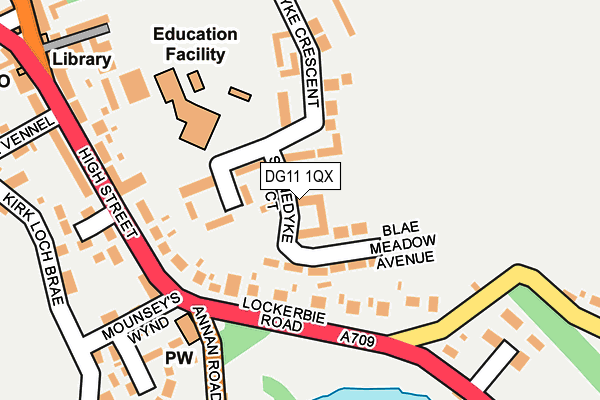 DG11 1QX map - OS OpenMap – Local (Ordnance Survey)
